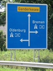 Autobahnschild © Gemeinde Ganderkesee