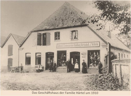 Das Geschäftshaus der Familie Härtel um 1910 © Gemeinde Ganderkesee